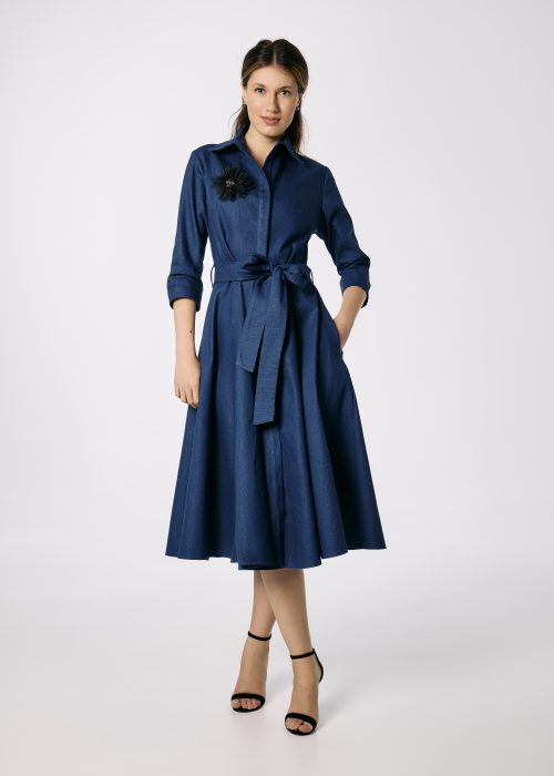 rochie camasa din denim