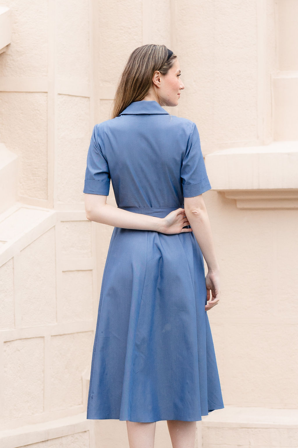 ROCHIE CAMASA DIN DENIM SUBTIRE - imagine 6