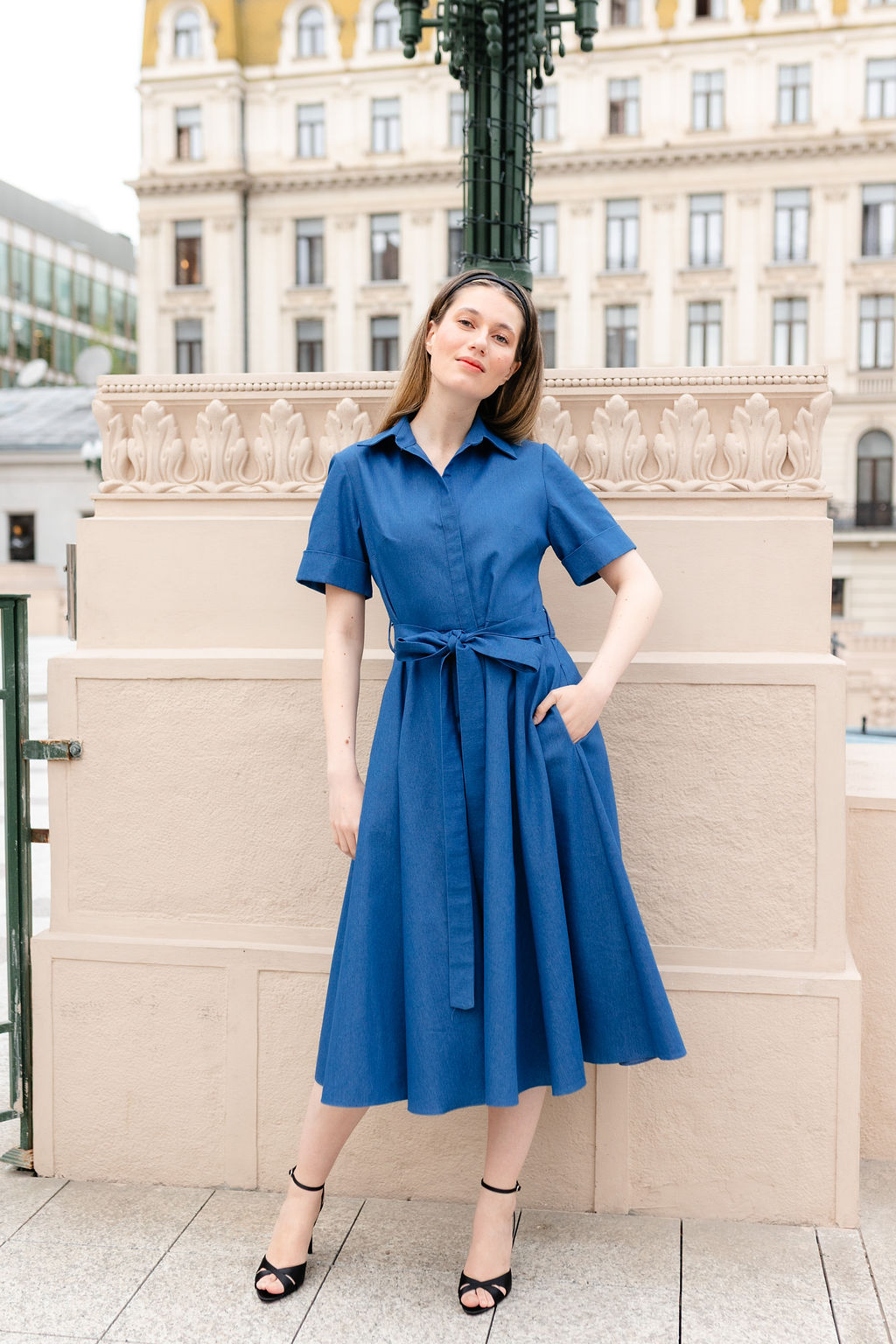 ROCHIE CAMASA DIN DENIM - imagine 5