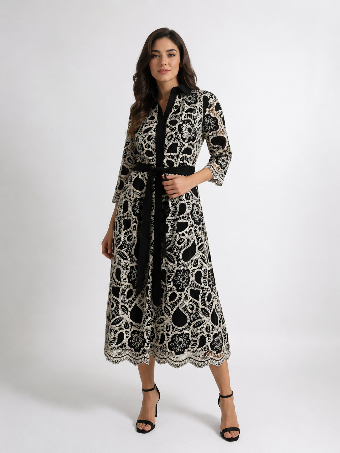 ROCHIE CAMASA DIN BUMBAC BRODAT - imagine 3