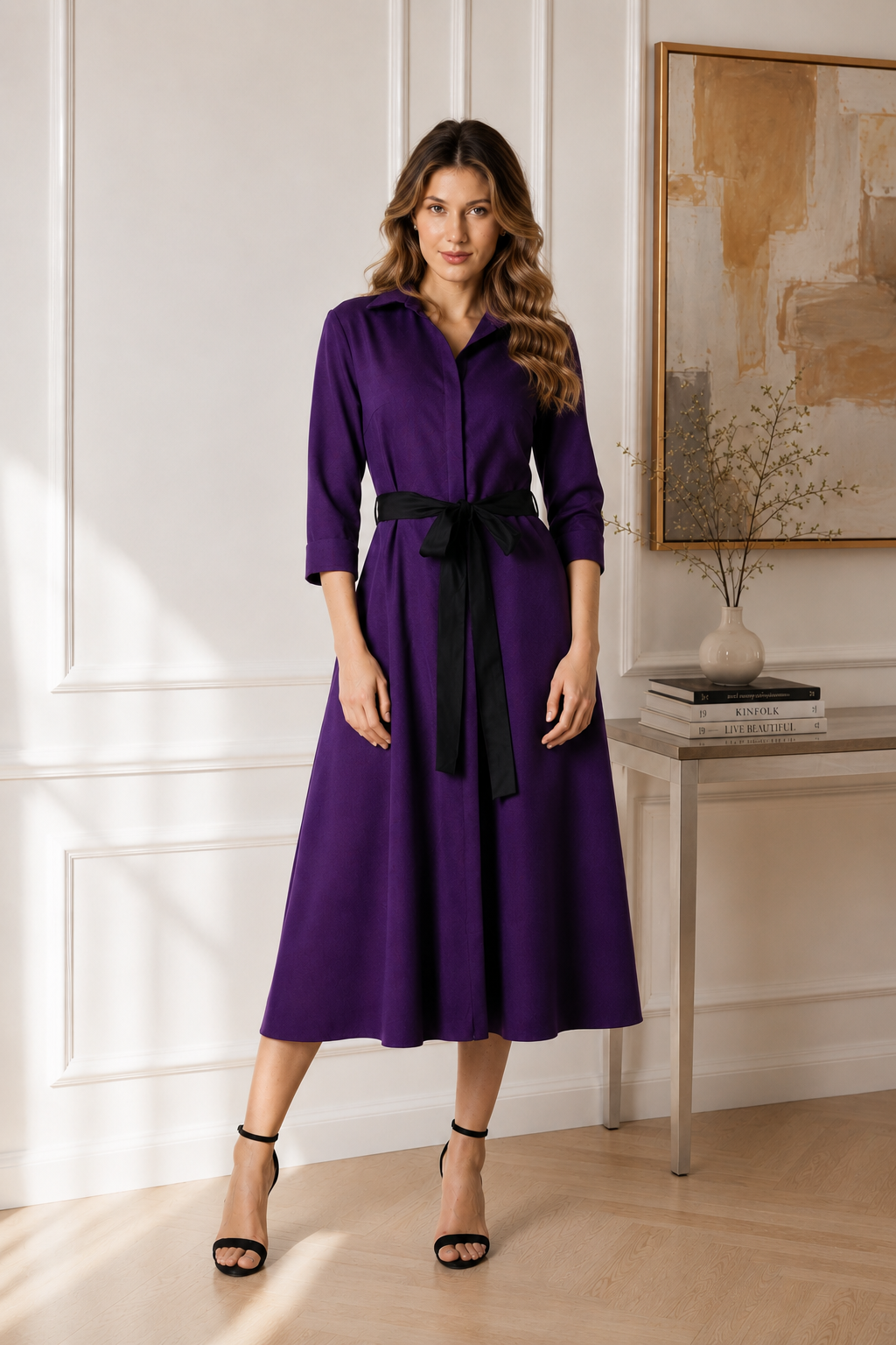 ROCHIE CAMASA DIN STOFA MOV - imagine 2